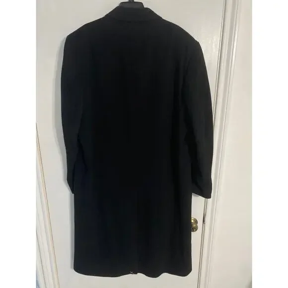 Silver Cloud overcoat men’s size L black Italian wool cashmere luxury NWOT Men